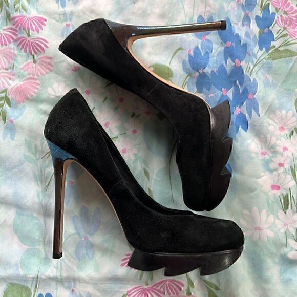 Camilla Skovgaard Platform Heels Suede Iridescent - Picture 14 of 15